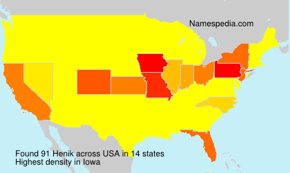 Surname Henik in USA