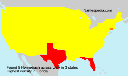 Surname Hennebach in USA