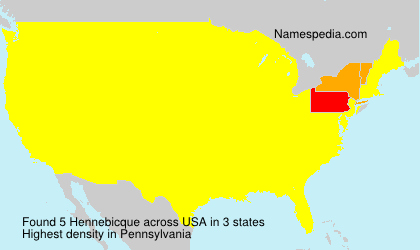Surname Hennebicque in USA