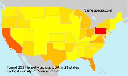 Surname Henretty in USA