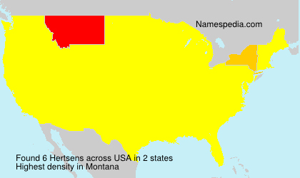 Surname Hertsens in USA