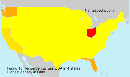 Surname Herwerden in USA