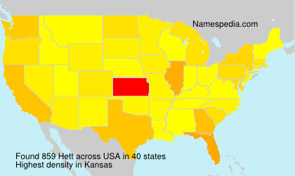 Surname Hett in USA