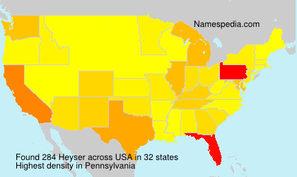 Surname Heyser in USA