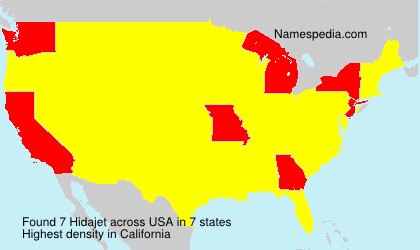 Surname Hidajet in USA