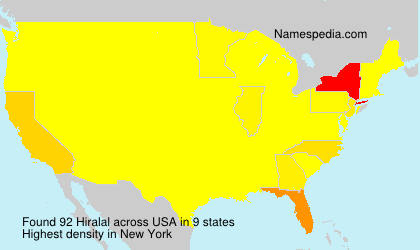 Surname Hiralal in USA