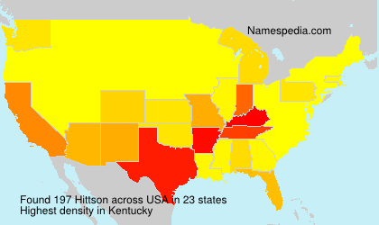 Surname Hittson in USA