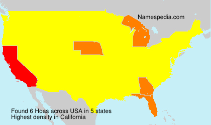 Surname Hoas in USA