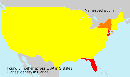 Surname Hoeher in USA