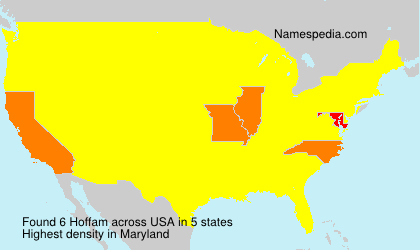 Surname Hoffam in USA