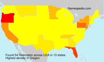 Surname Holenstein in USA