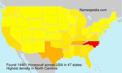 Surname Honeycutt in USA
