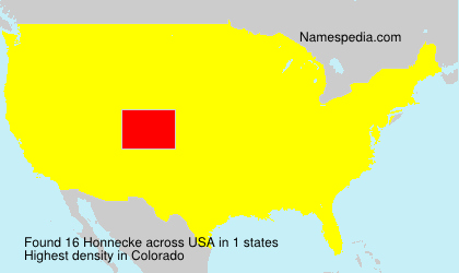 Surname Honnecke in USA