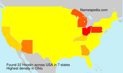 Surname Hoodin in USA