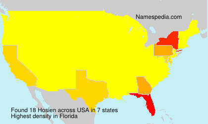 Surname Hosien in USA