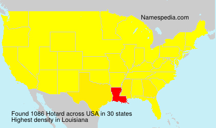 Surname Hotard in USA