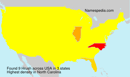 Surname Hrush in USA