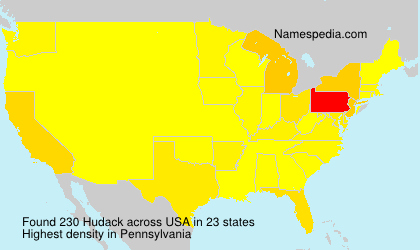 Surname Hudack in USA