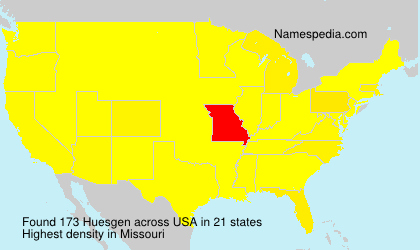 Surname Huesgen in USA