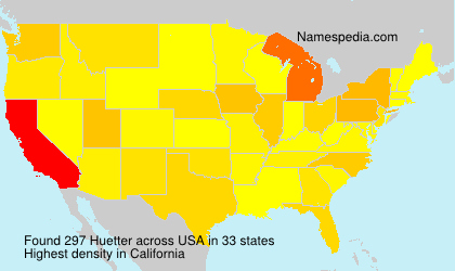 Surname Huetter in USA