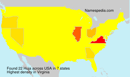 Surname Huja in USA
