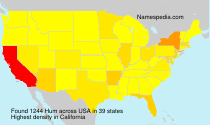 Surname Hum in USA