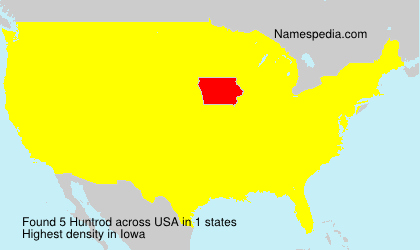 Surname Huntrod in USA