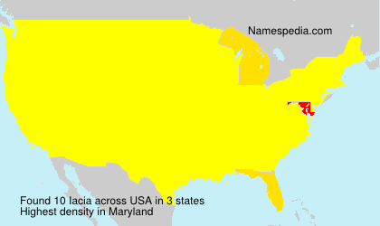 Surname Iacia in USA