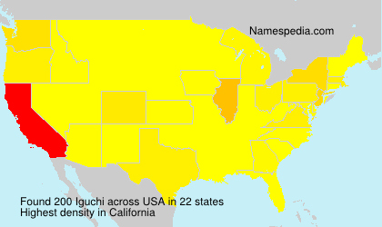 Surname Iguchi in USA