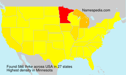 Surname Ihrke in USA