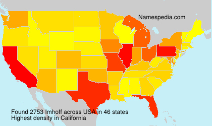Surname Imhoff in USA