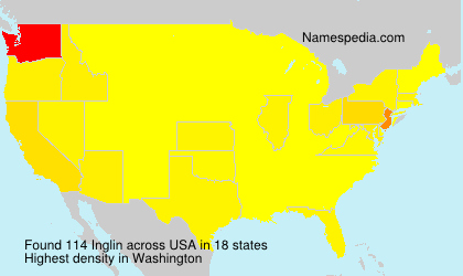 Surname Inglin in USA