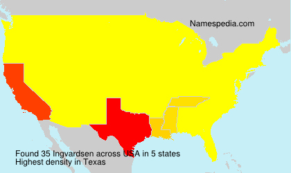 Surname Ingvardsen in USA