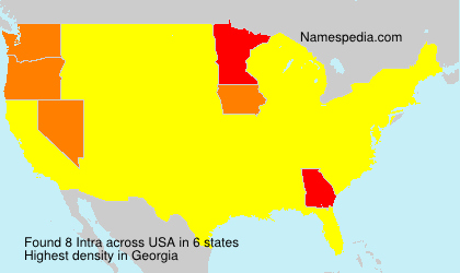 Surname Intra in USA