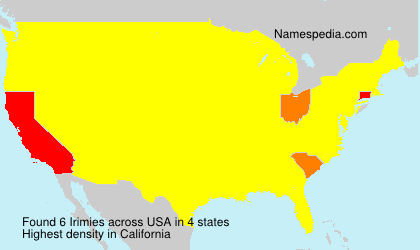 Surname Irimies in USA