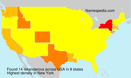 Surname Iskandarova in USA