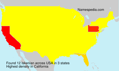 Surname Iskenian in USA