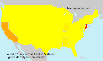 Surname Isky in USA