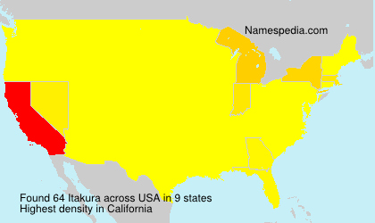Surname Itakura in USA