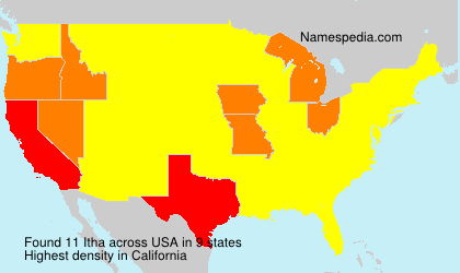 Surname Itha in USA