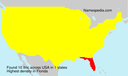 Surname Itric in USA