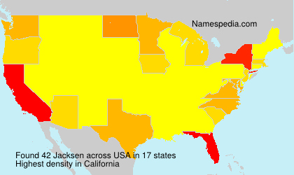 Surname Jacksen in USA