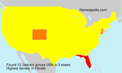 Surname Jadvani in USA