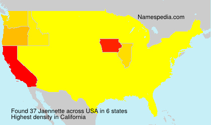Surname Jaennette in USA