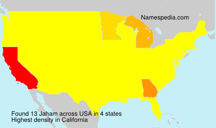 Surname Jaham in USA