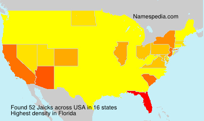 Surname Jaicks in USA