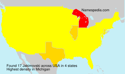 Surname Jakimovski in USA