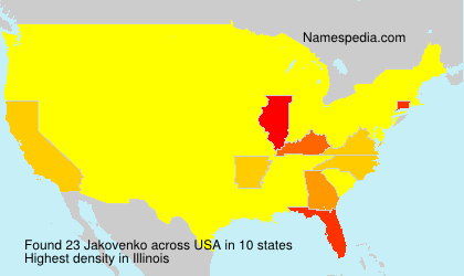Surname Jakovenko in USA