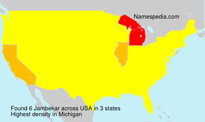 Surname Jambekar in USA