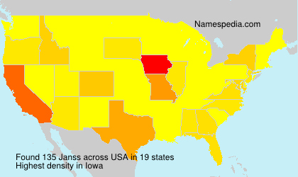 Surname Janss in USA